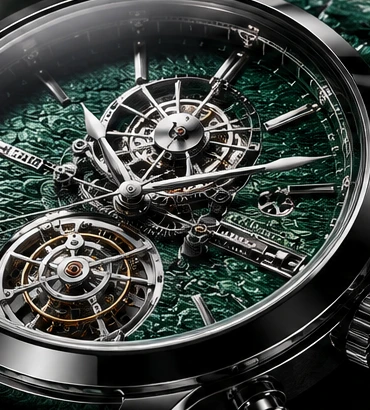 Artistic detail of original watch design